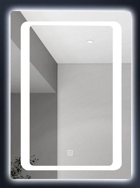 ESPEJO 70X50 RECT LUZ LED CONTORNO TAUMM