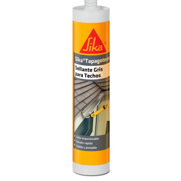 SIKA TAPAGOTERA SELLANTE GRIS PARA TECHOS 300ML