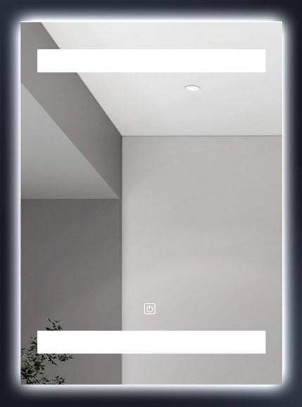 ESPEJO 45X60 RECT LUZ LED ARRIBA Y ABAJO TAUMM