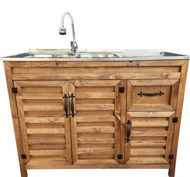 LAVAPLATO+ MUEBLE RUSTICO+GRIFERIA 80X50/100X50/120X50 CM DERECHO/IZQUIERDO