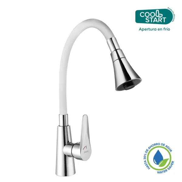 MONOMANDO COCINA FLEXIBLE BLANCO COOLSTART DUSCHY
